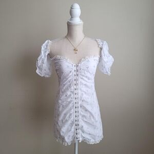 For Love and Lemons, Magnolia Mini  Dress - L